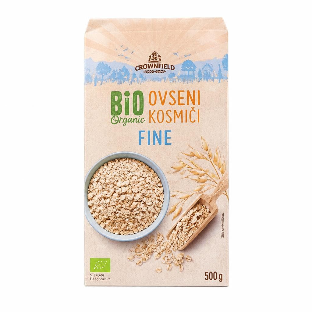 Crownfield Bio ovseni kosmiči fine Akcija v trgovini Lidl