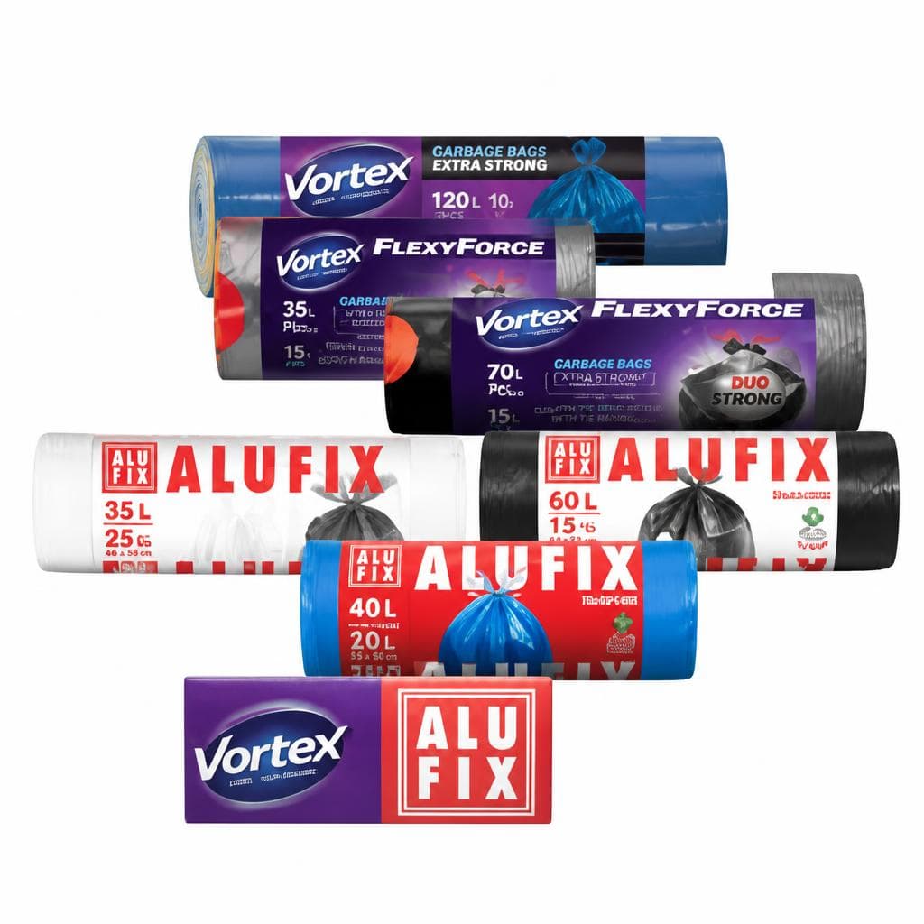 Vrečke za smeti Vortex in Alufix Vortex, Alufix Akcija v trgovini E.Leclerc