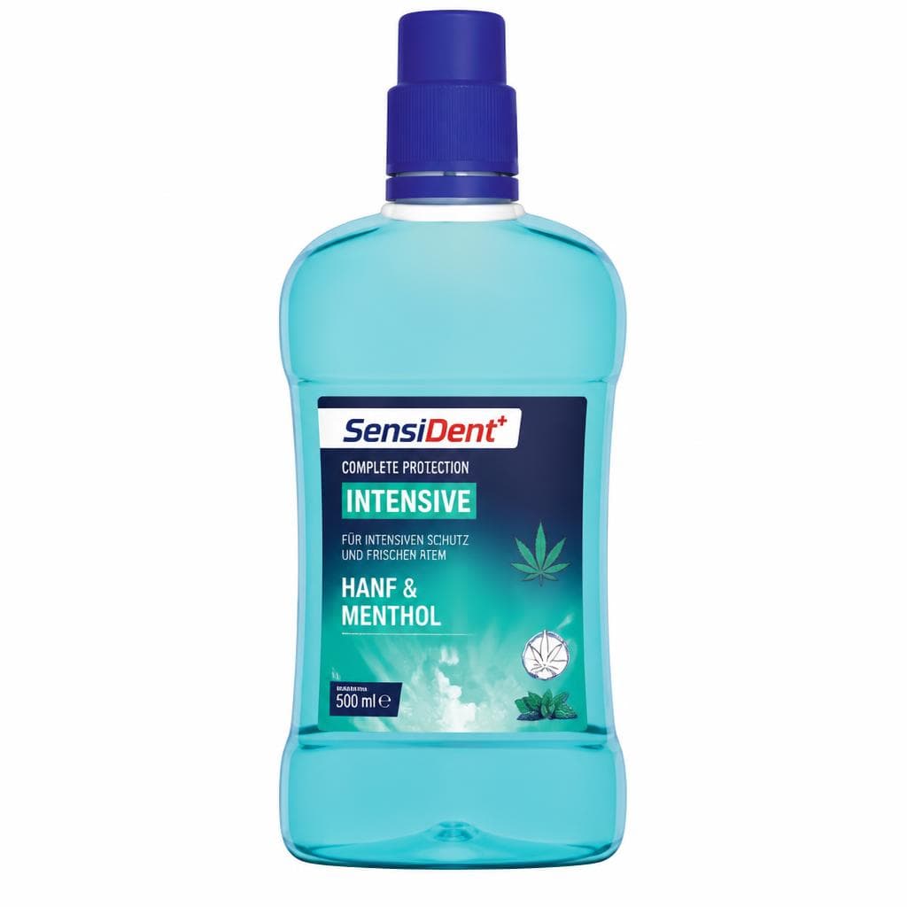 SensiDent ustna voda Intensive ali Hanf & Menthol 500 ml Akcija v trgovini Mueller