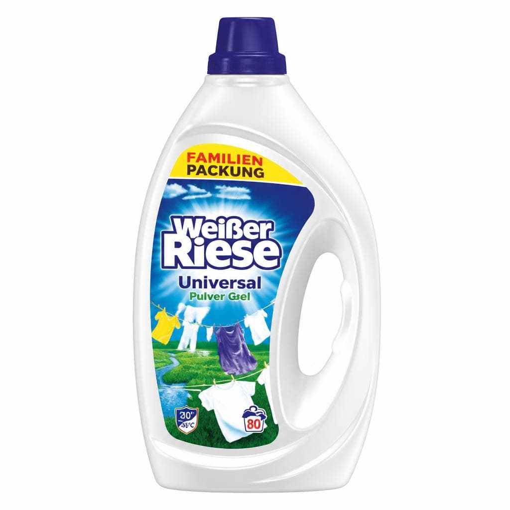 Detergent za pranje Perila Wiber Riese 4,95 kg ali do 90 pranj ali 4,5 l ali do 100 pranj ali 80 kapsul Akcija v trgovini E.Leclerc