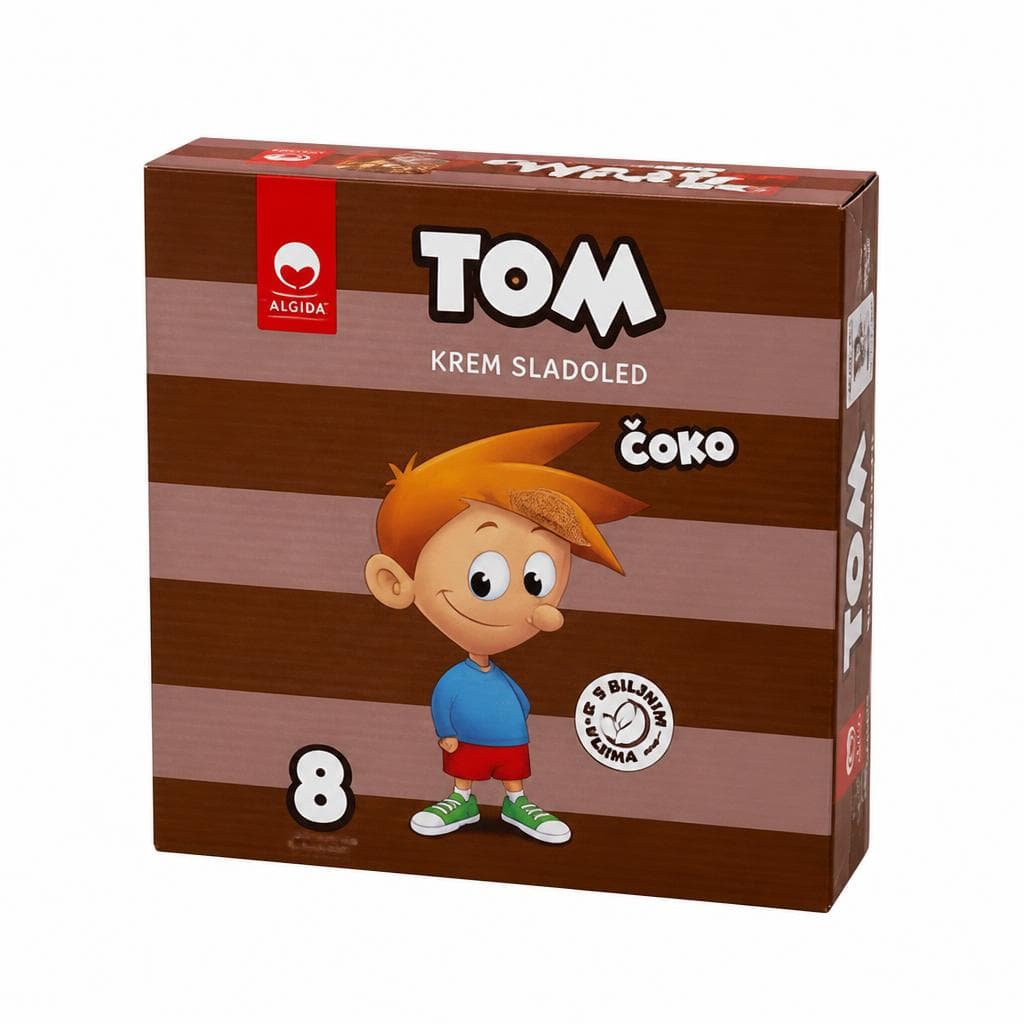 Tom sladoled na palčki čoko 8 x 70 ml Akcija v trgovini Jager