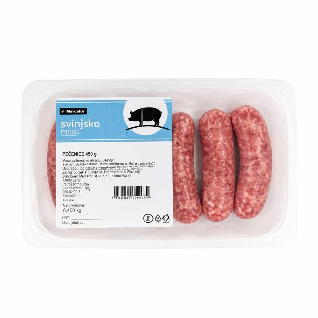 Pečenice Mercator 450 g Akcija v trgovini Mercator