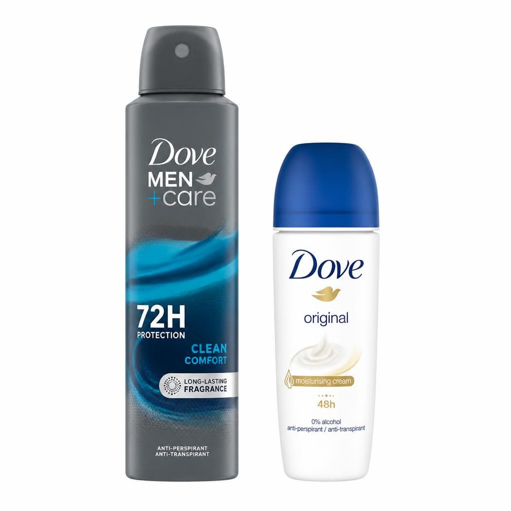 Dove in Dove Men+Care roll-on dezodorant in dezodorant sprej 50 ml, 150 ml Akcija v trgovini Tuš