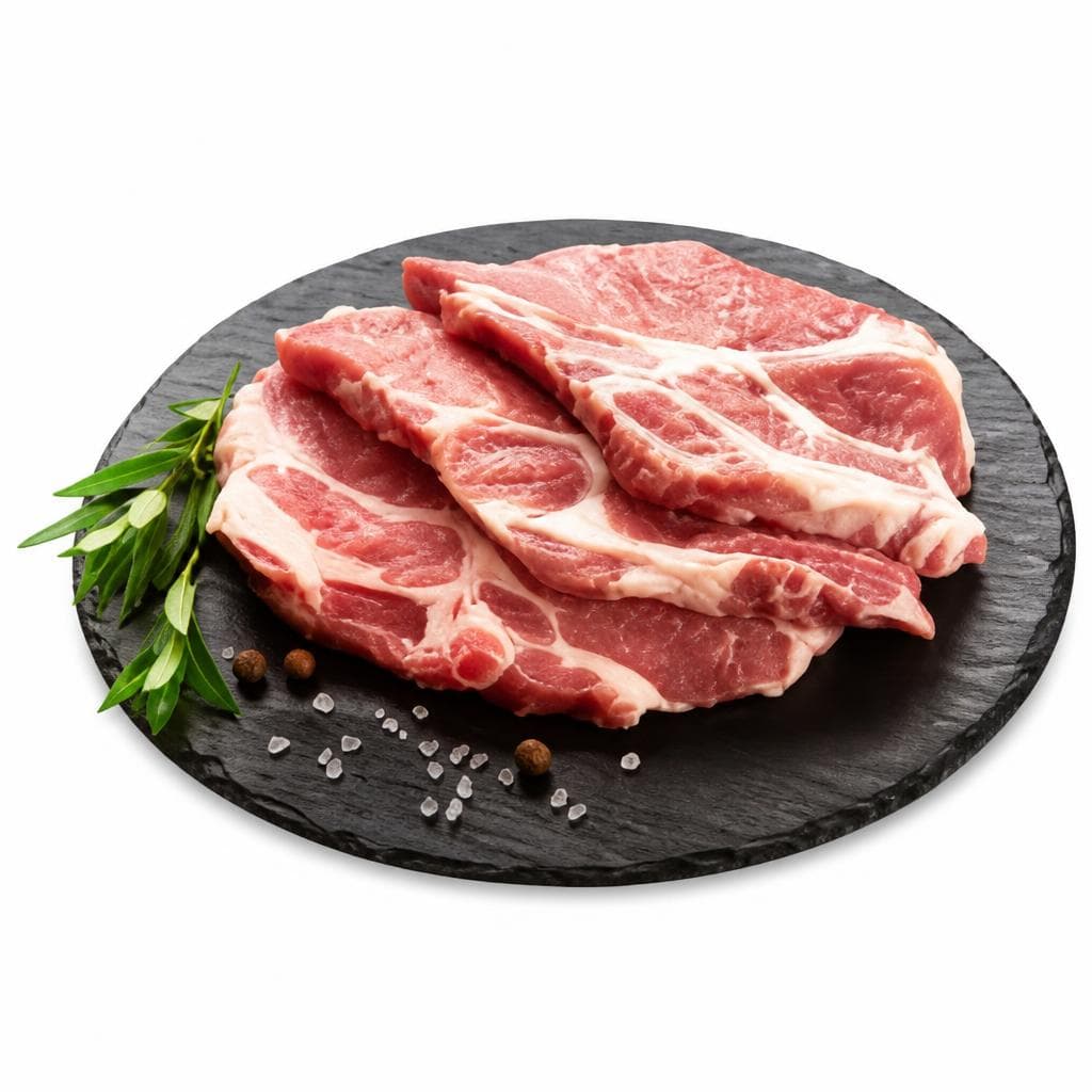 Svinjski vrat s kostjo EU Akcija v trgovini Mercator