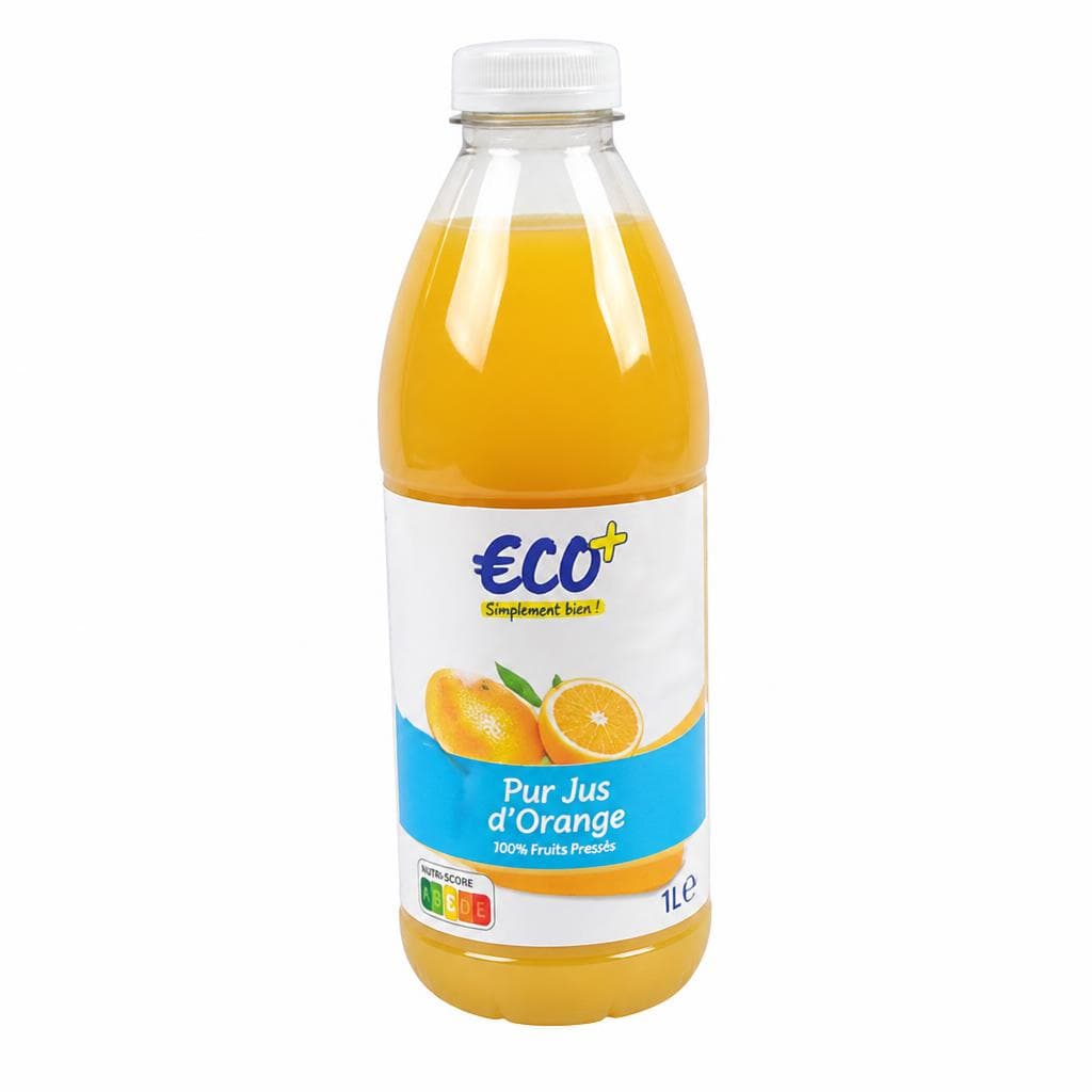 Pomarančni sok 1 l ECO+ Akcija v trgovini E.Leclerc