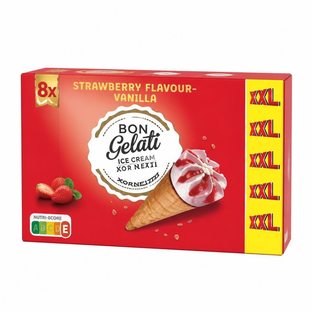 Bon Gelati Korneti XXL 8 x 120 ml Akcija v trgovini Lidl
