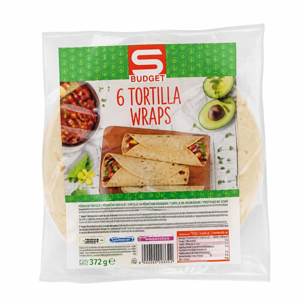 S-Budget pšenične tortilje 372 g Akcija v trgovini Spar