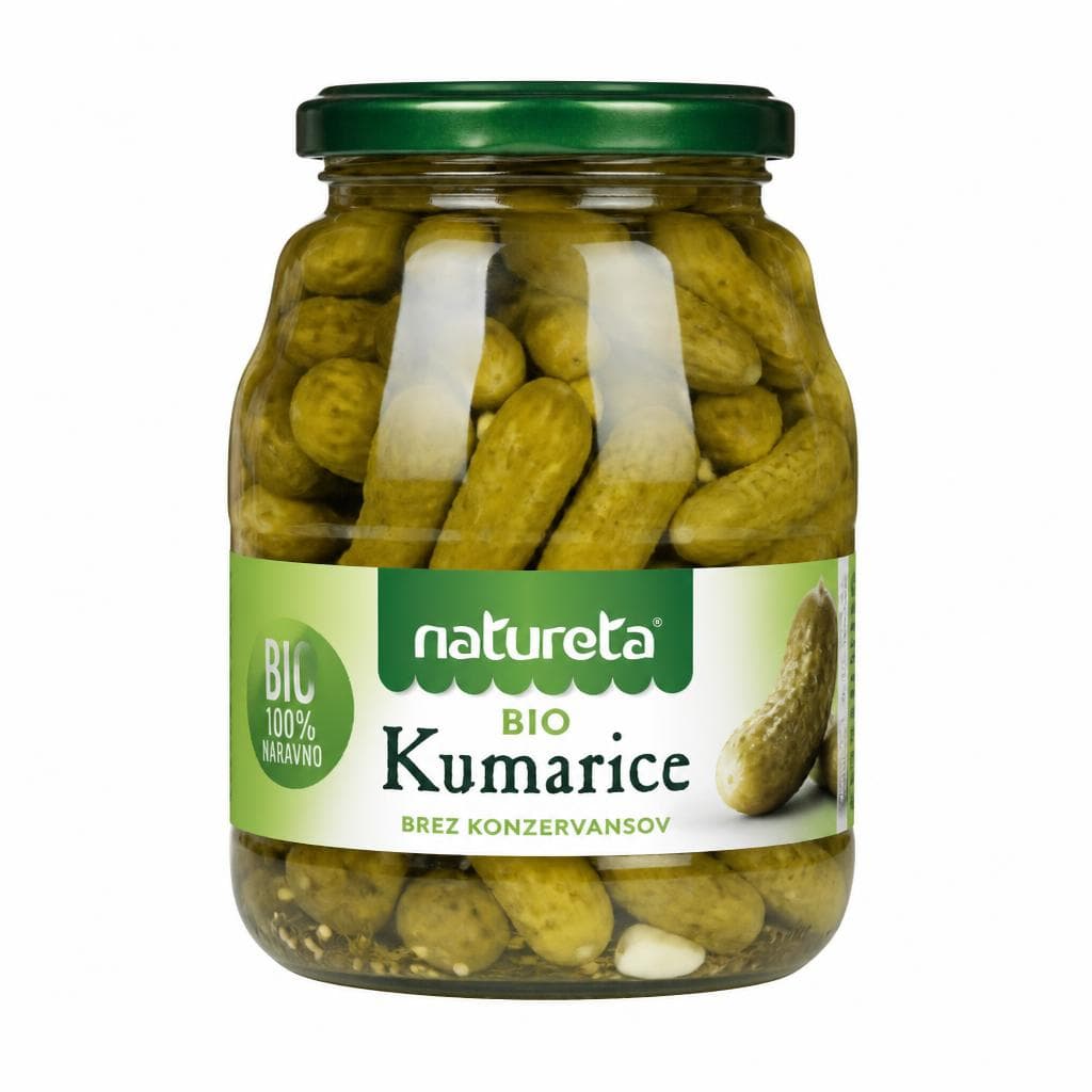 Bio delikatesne kumarice Natureta 4 x 280 g Akcija v trgovini Mercator