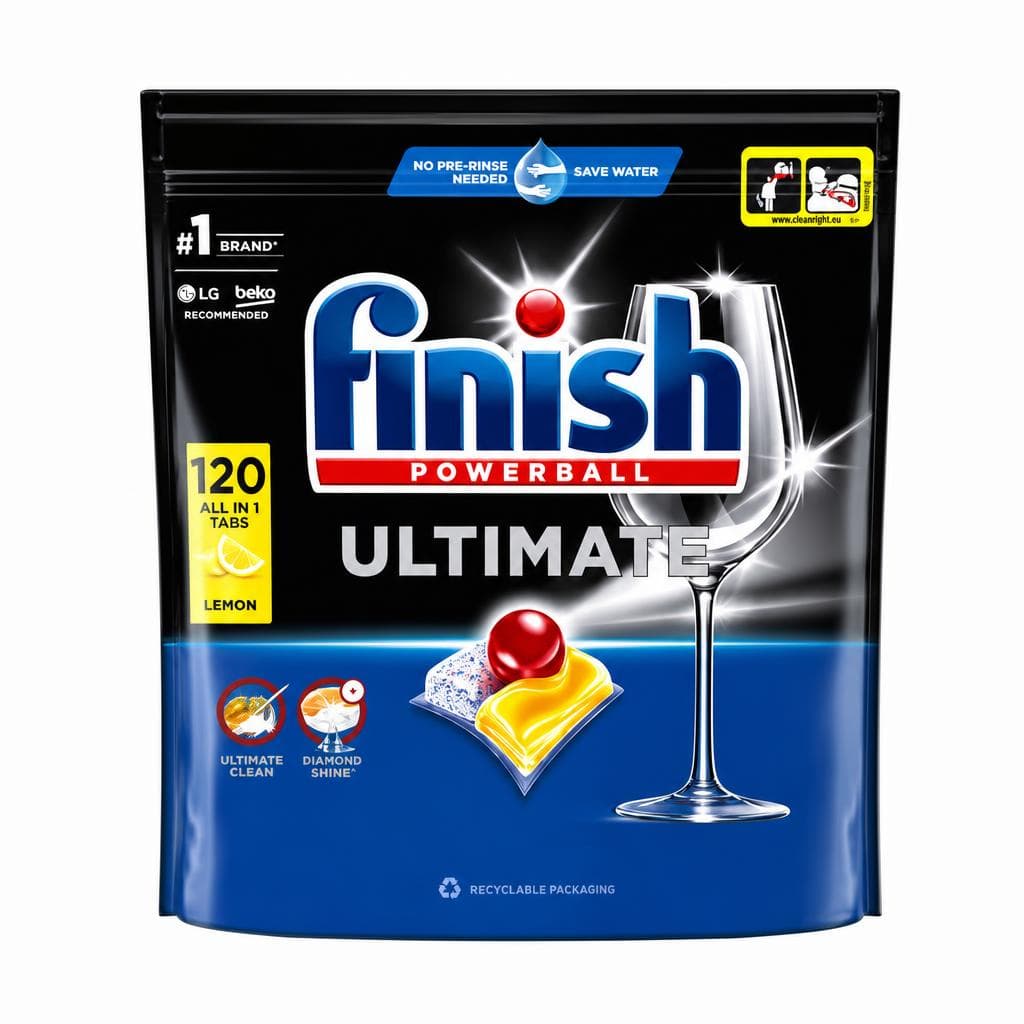Finish Detergent za strojno pomivanje posode Ultimate Lemon 120 kos Akcija v trgovini Mercator