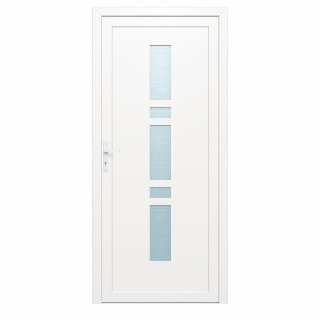 PVC vhodna vrata 'Prag KF35' 100 x 210 cm Akcija v trgovini Bauhaus