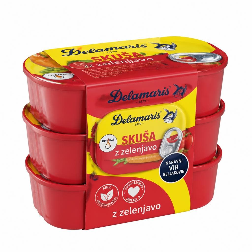 Skuša Delamaris 3 x 125 g Akcija v trgovini Spar