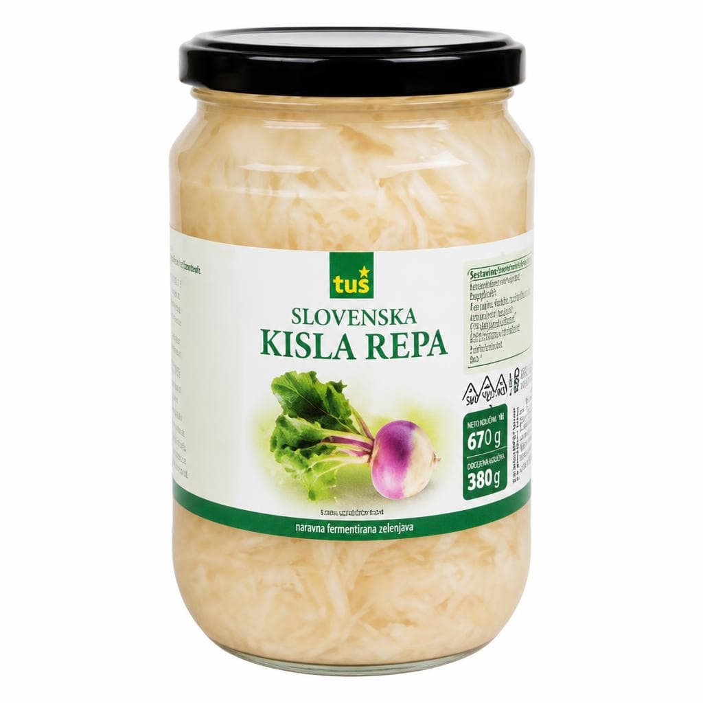 Tuš slovenska kisla repa 670 g Akcija v trgovini Tuš