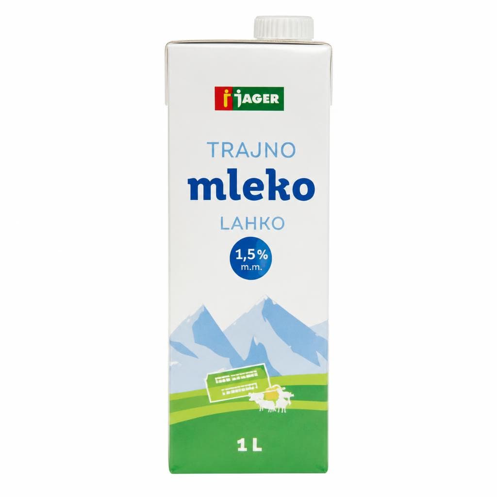 Trajno mleko Jager 1 L Akcija v trgovini Jager