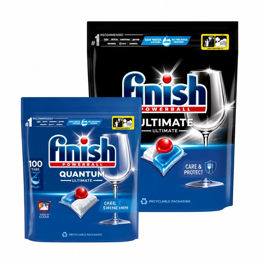 Detergent Finish kapsule 100/1, 80/1 ali 72/1 gel ultimete lemon 2x1l Akcija v trgovini Mercator