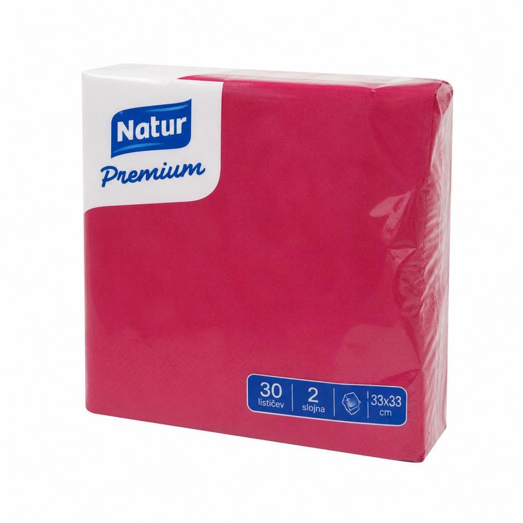 Serviete Natur premium 30/1, 33 x 33 cm, 3 slojne Akcija v trgovini Mercator