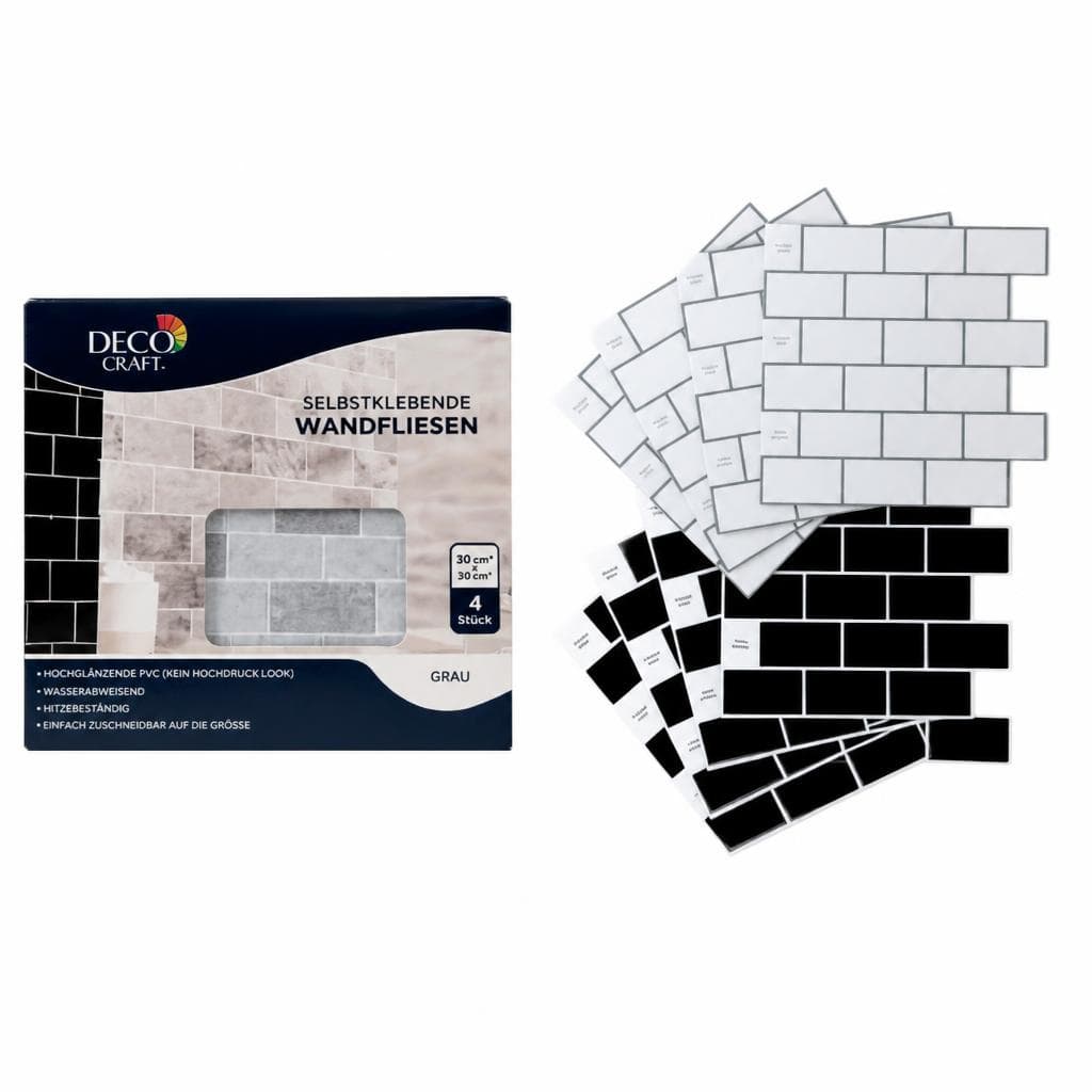Deco Craft samolepilne stenske ploščice 4 kosi Akcija v trgovini Hofer