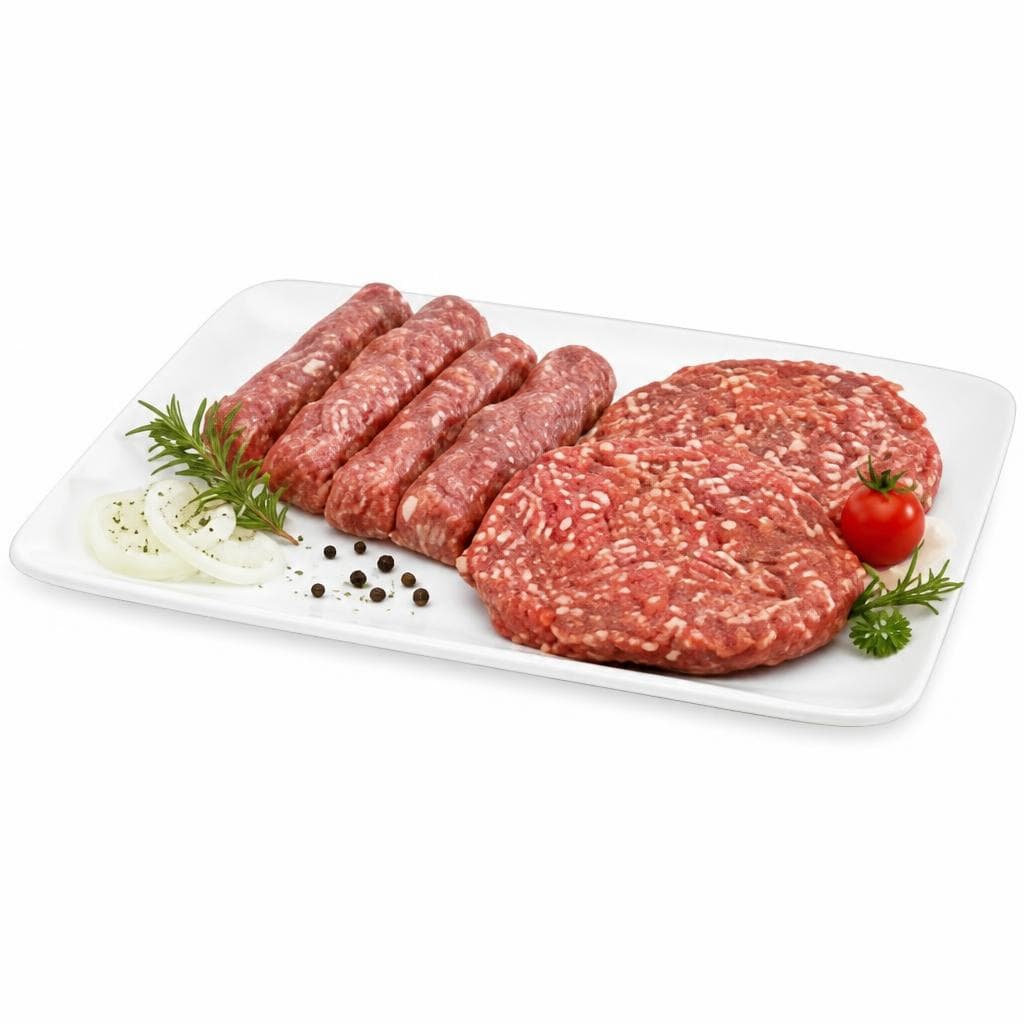 Leskovački čevapčiči ali pleskavice 1 kg Akcija v trgovini Tuš