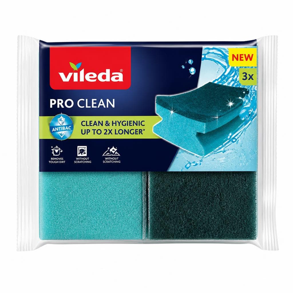 Vileda Pro Clean gobica za čiščenje posode 3/1 3/1 Akcija v trgovini Mercator