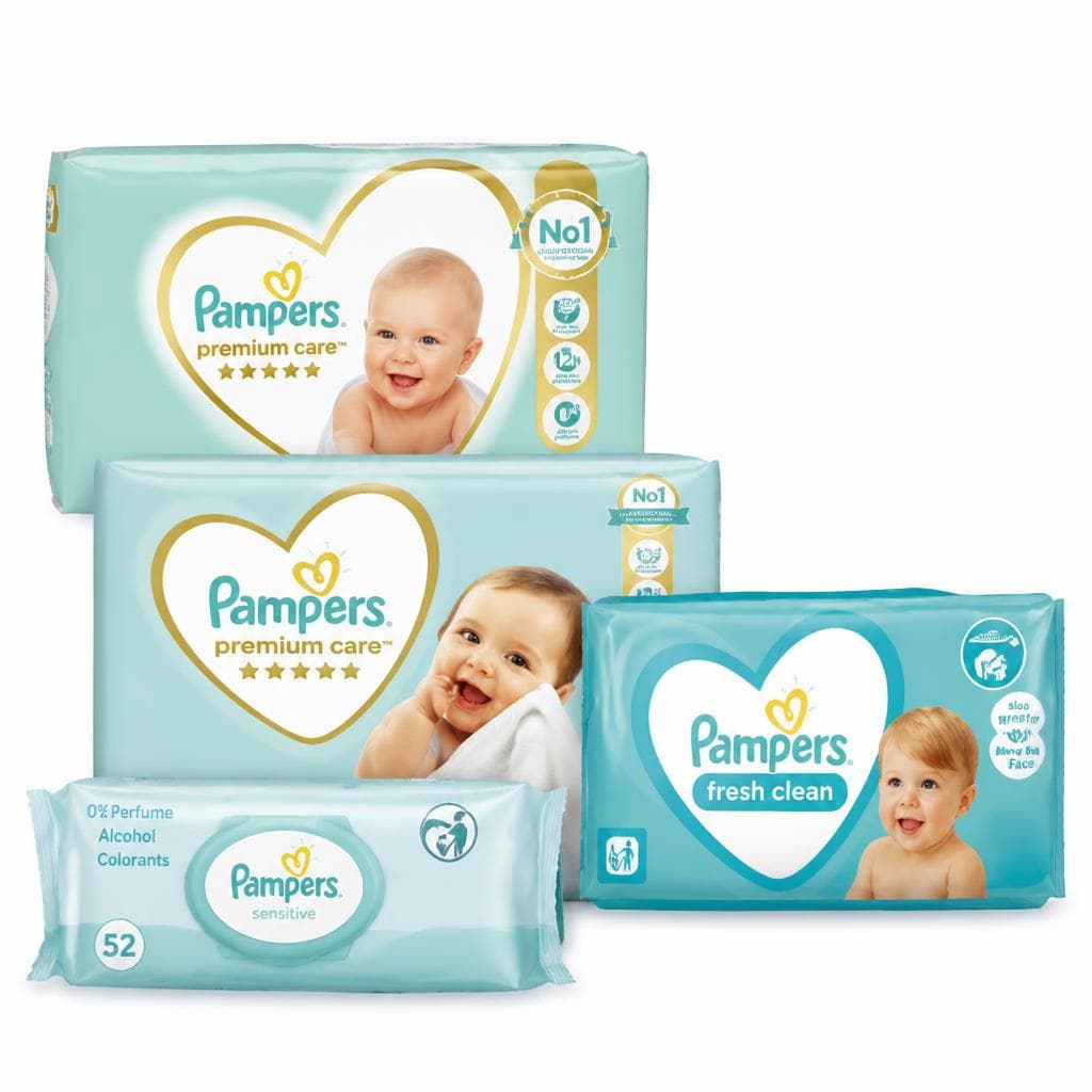 Pampers plenice in robčki Akcija v trgovini Spar