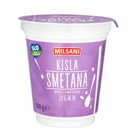 Milsani kisla smetana brez laktoze
