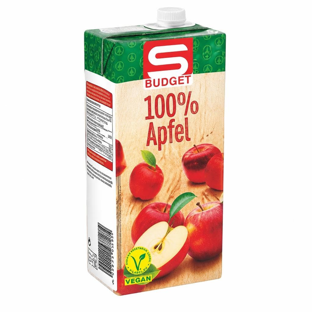 S-Budget 100 % jabolčni sok 1 l Akcija v trgovini Spar
