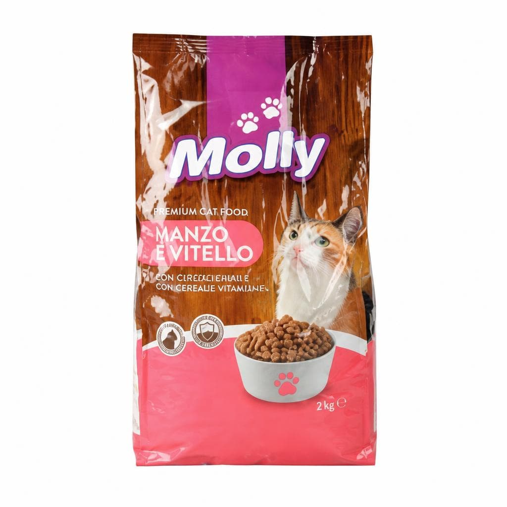 Molly briketi za mačke govedina in teletina 2 kg Akcija v trgovini Spar