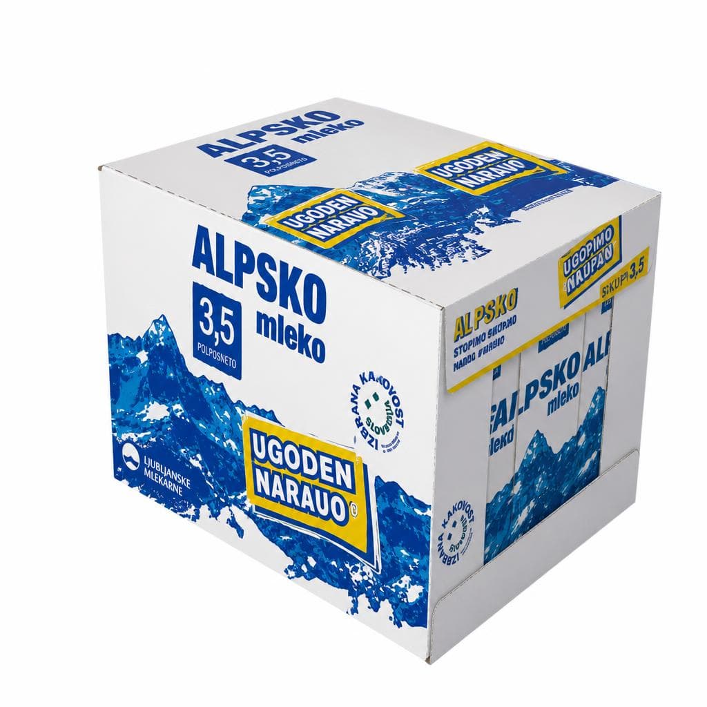 LJUBLJANSKE MLEKARNE Alpsko mleko 12 x 1 l Akcija v trgovini Lidl