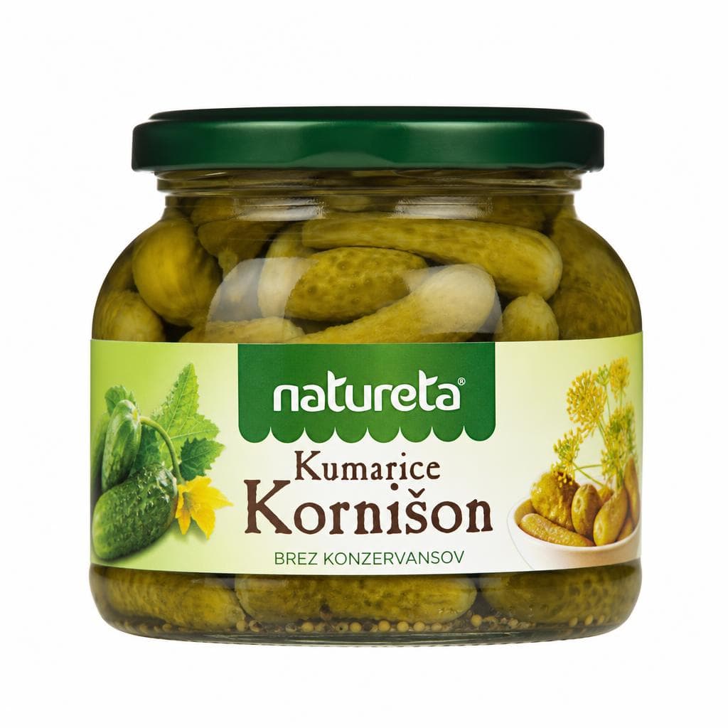 Kumarice Kornišon Natureta 530 g Akcija v trgovini E.Leclerc