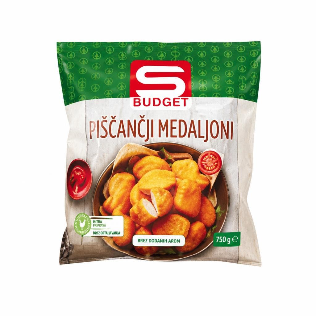 Budget Piščančji medaljoni 750 g Akcija v trgovini Spar