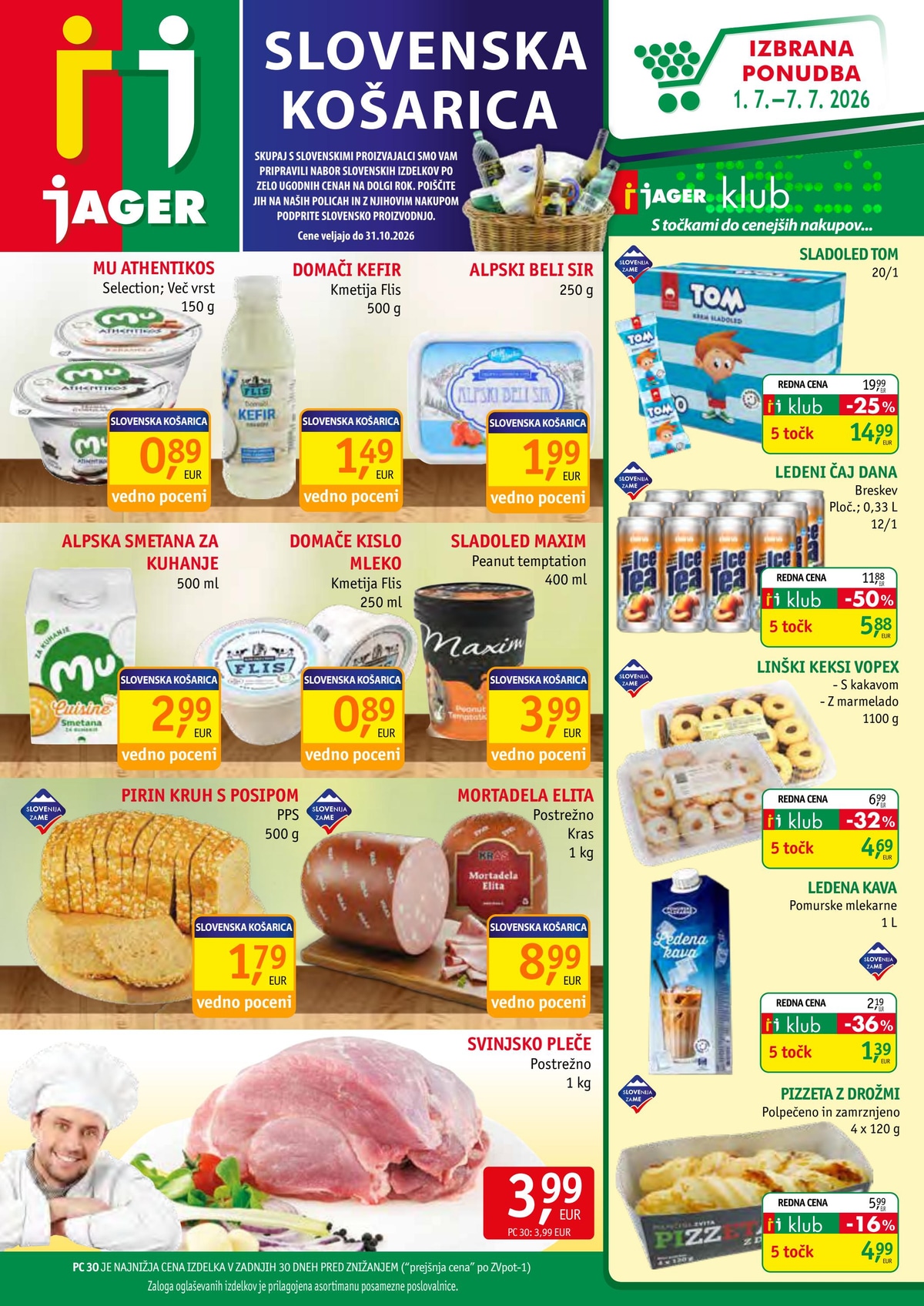 Jager — Živila