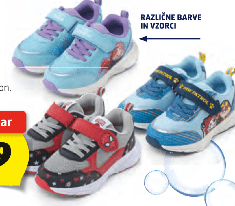 Otroške licenčne superge Licensed - Akcija v trgovini Hofer