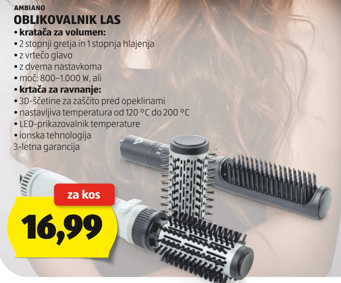 AMBIANO Oblikovalnik las - Akcija v trgovini Hofer