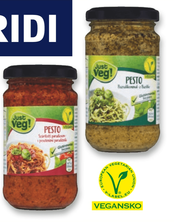 JUST VEG! Veganski Pesto z zelenjavo/Ragu s sojo 190 g - Akcija v trgovini Hofer
