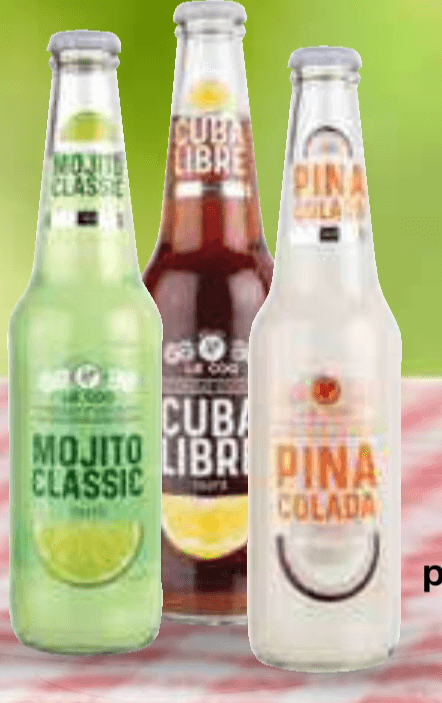 Izbrane alkoholne pijače Alecoq ali T-equila sunrise 0,33 l - Akcija v trgovini Mercator