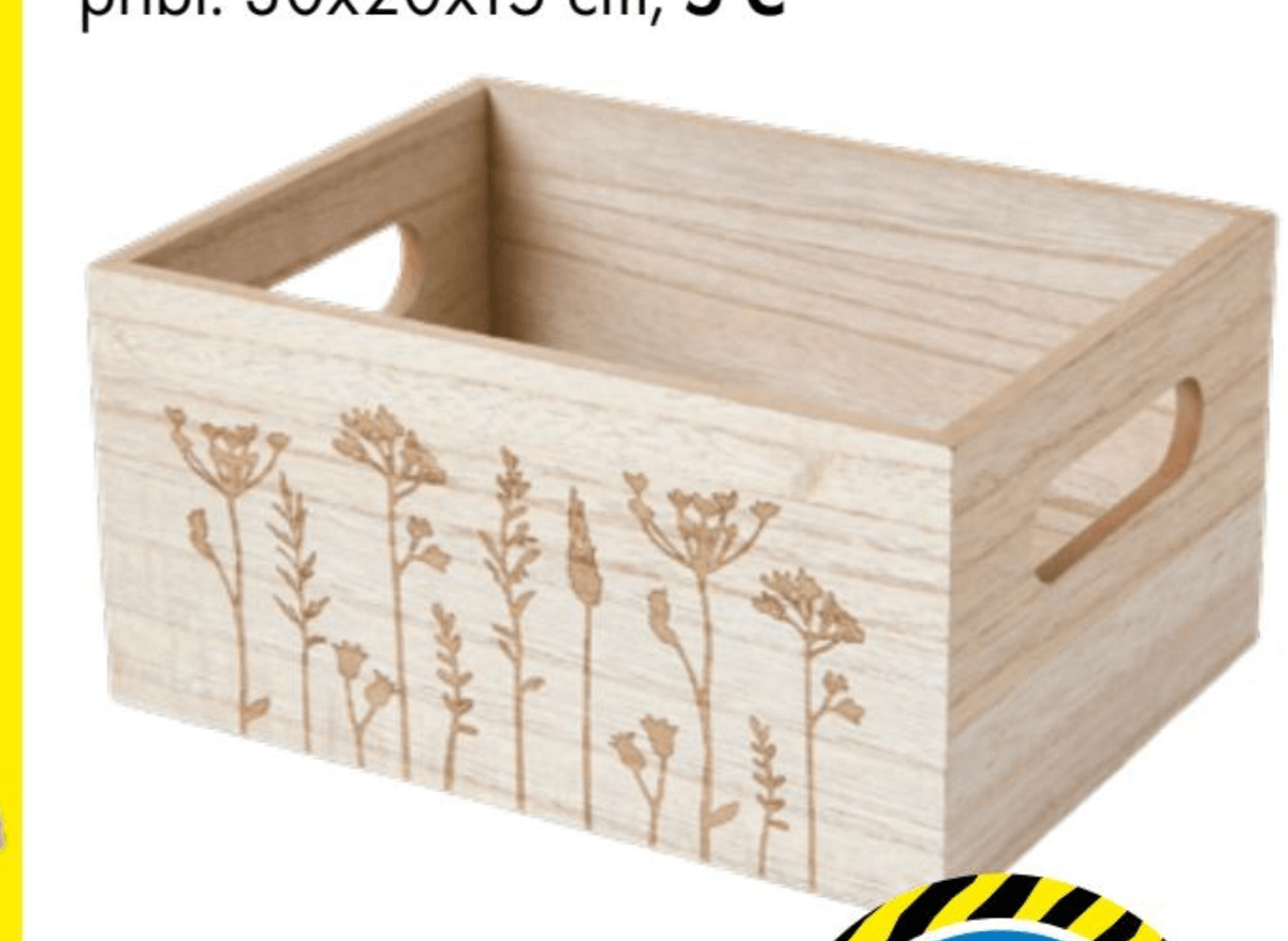 Okrasni zaboj - Akcija v trgovini Tedi