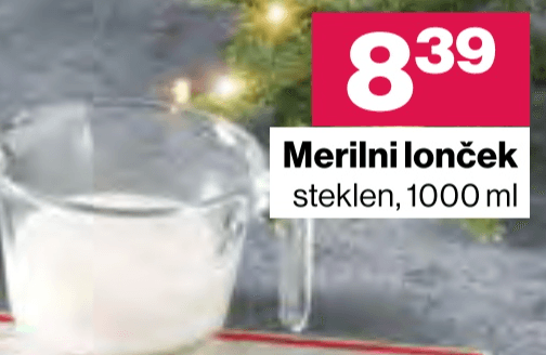Merilni lonček 1000 ml - Akcija v trgovini Mercator