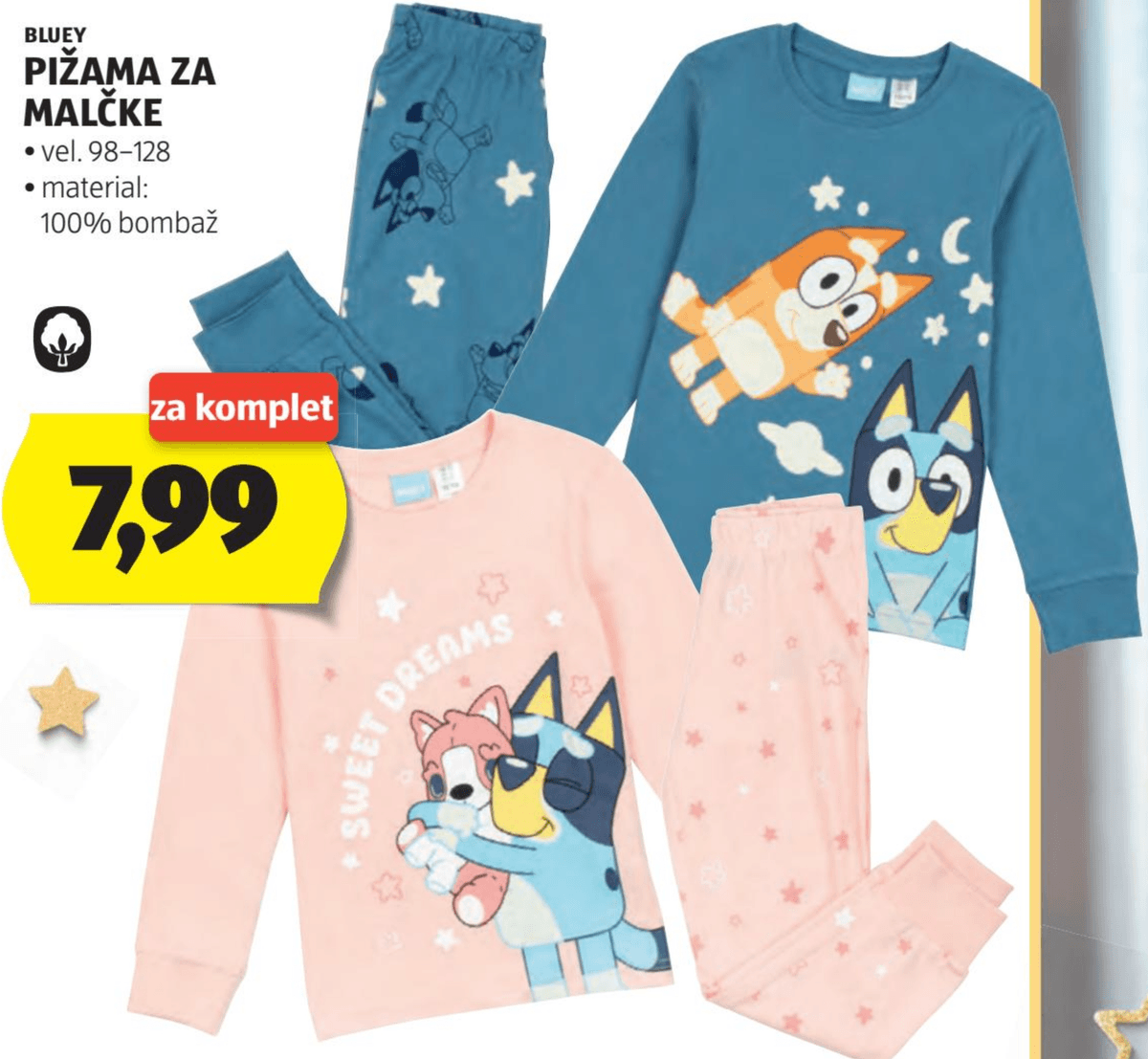 Bluey Pižama za malčke - Akcija v trgovini Hofer