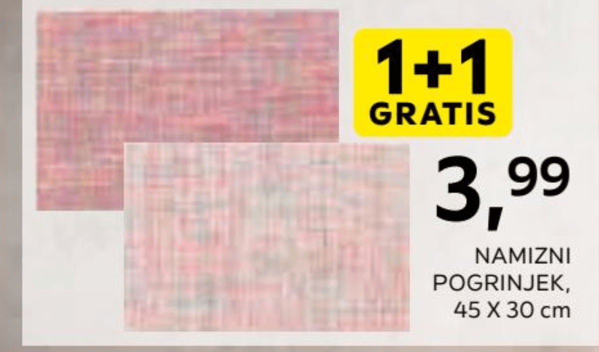 Namizni pogrinjek - Akcija v trgovini Lesnina