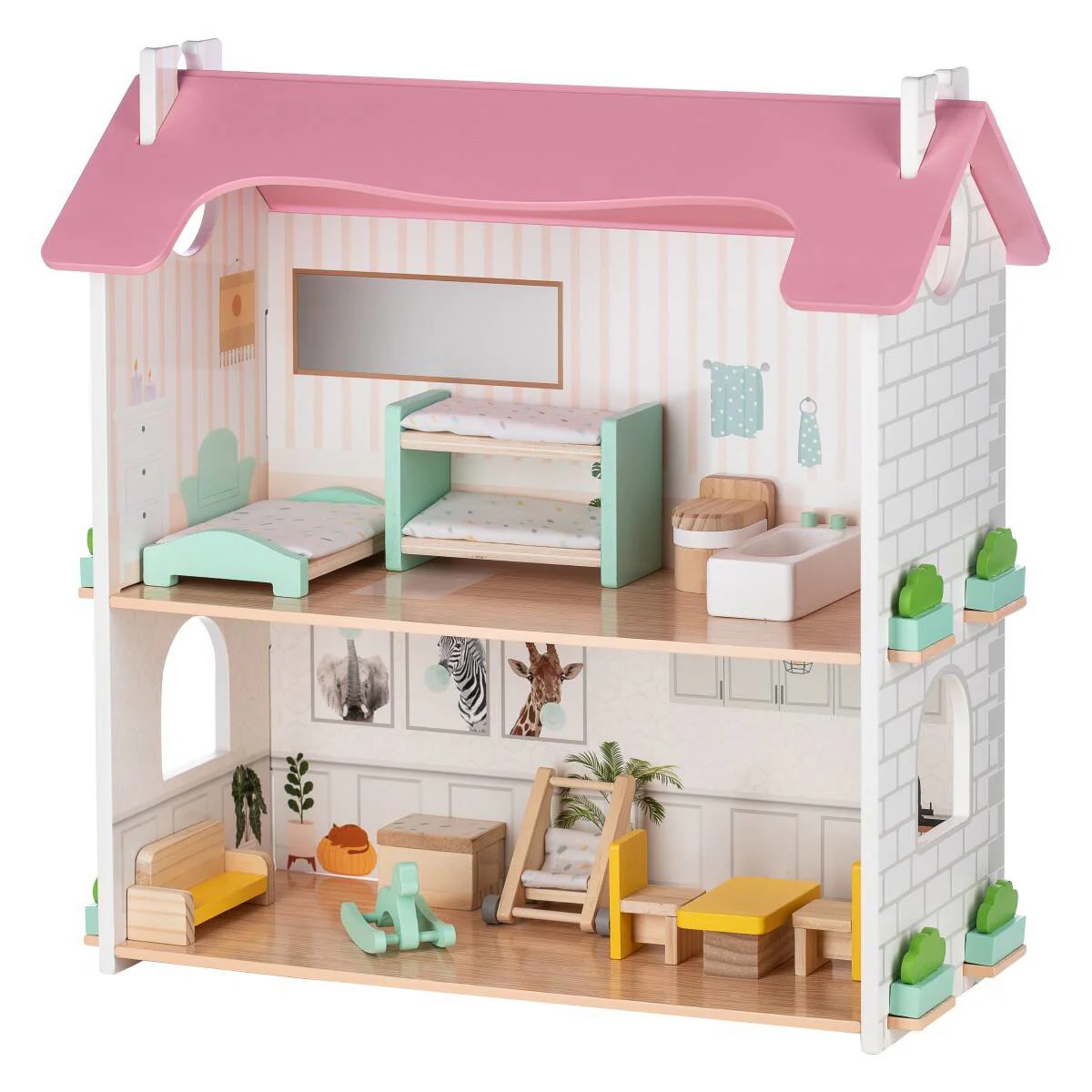 Hiška za punčke s pohištvom - Akcija v trgovini Baby Center