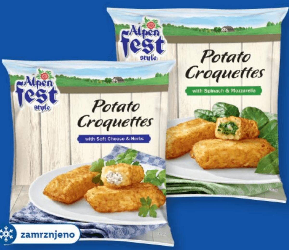ALPENFEST Polnjeni krompirjevi kroketi 600 g - Akcija v trgovini Lidl