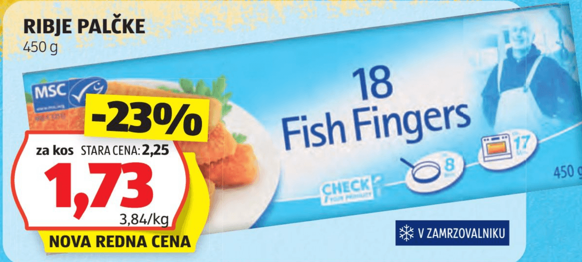 Ribje palčke 450 g - Akcija v trgovini Hofer