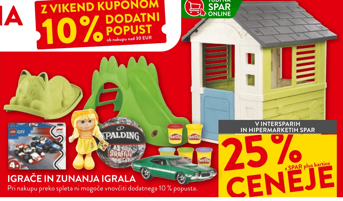Igrače in zunanja igrala - Akcija v trgovini Spar