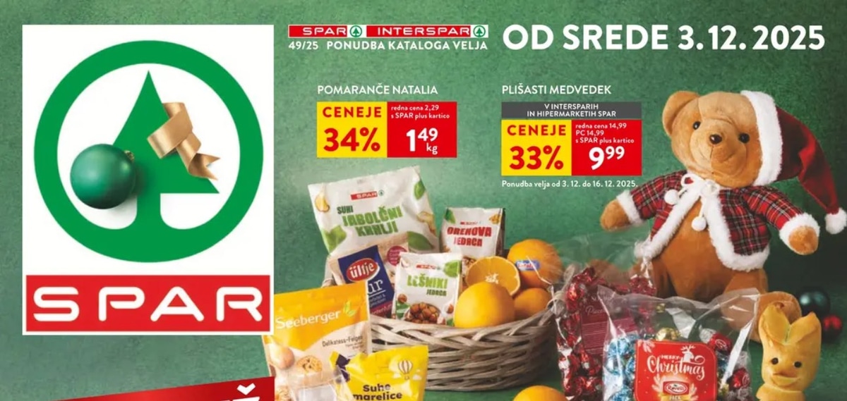 Spar katalog Akcijska ponudba od 03.12. do 09.12.2025