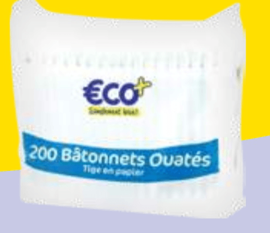 Vatirane palčke za osebno nego 200 kosov ECO+ - Akcija v trgovini E.Leclerc