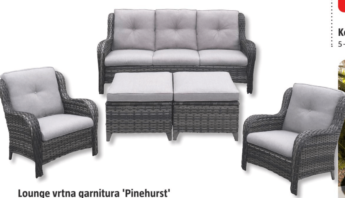 Lounge vrtna garnitura 'Pinehurst' - Akcija v trgovini Bauhaus