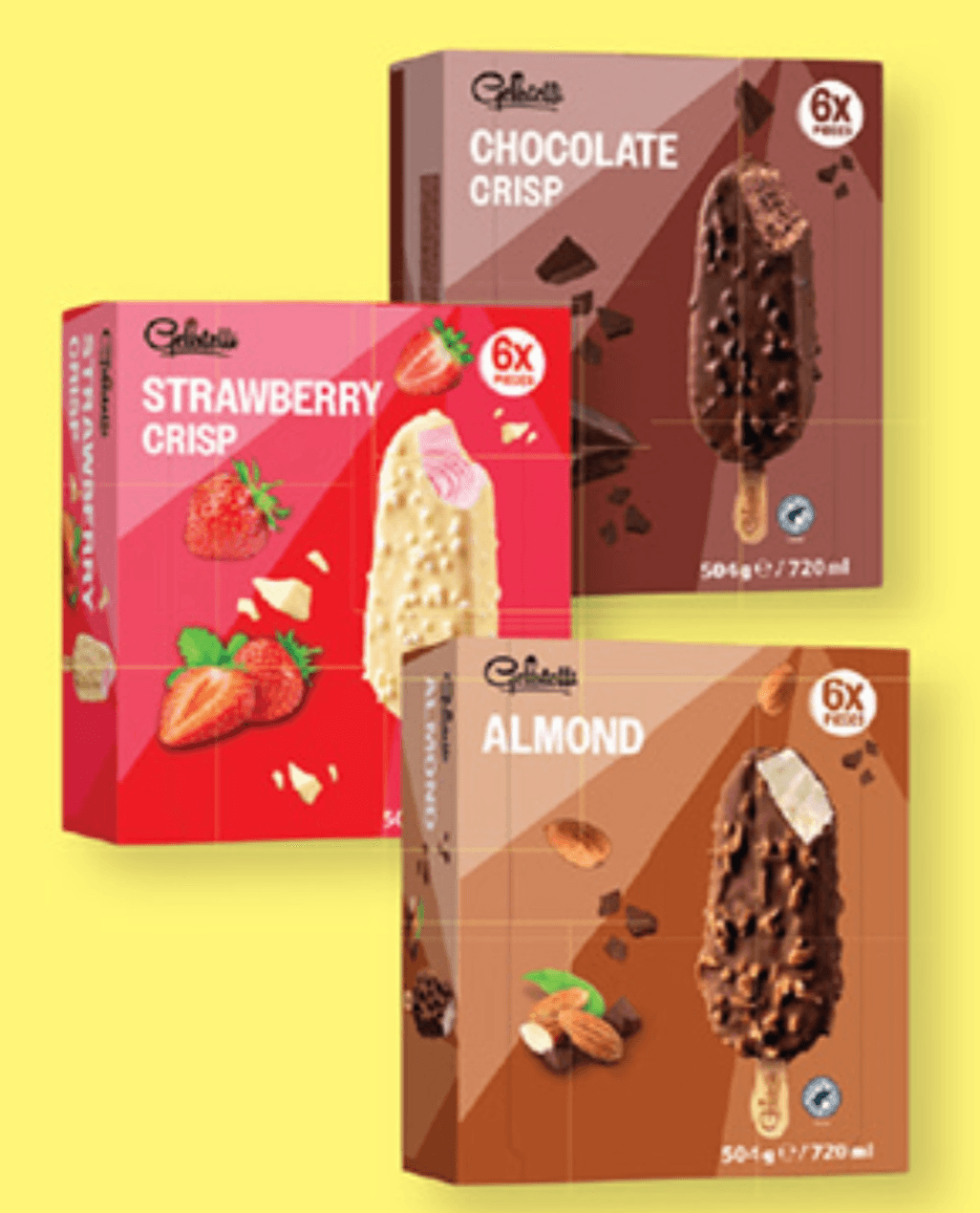 Gelatelli Sladoled 6x120 ml - Akcija v trgovini Lidl