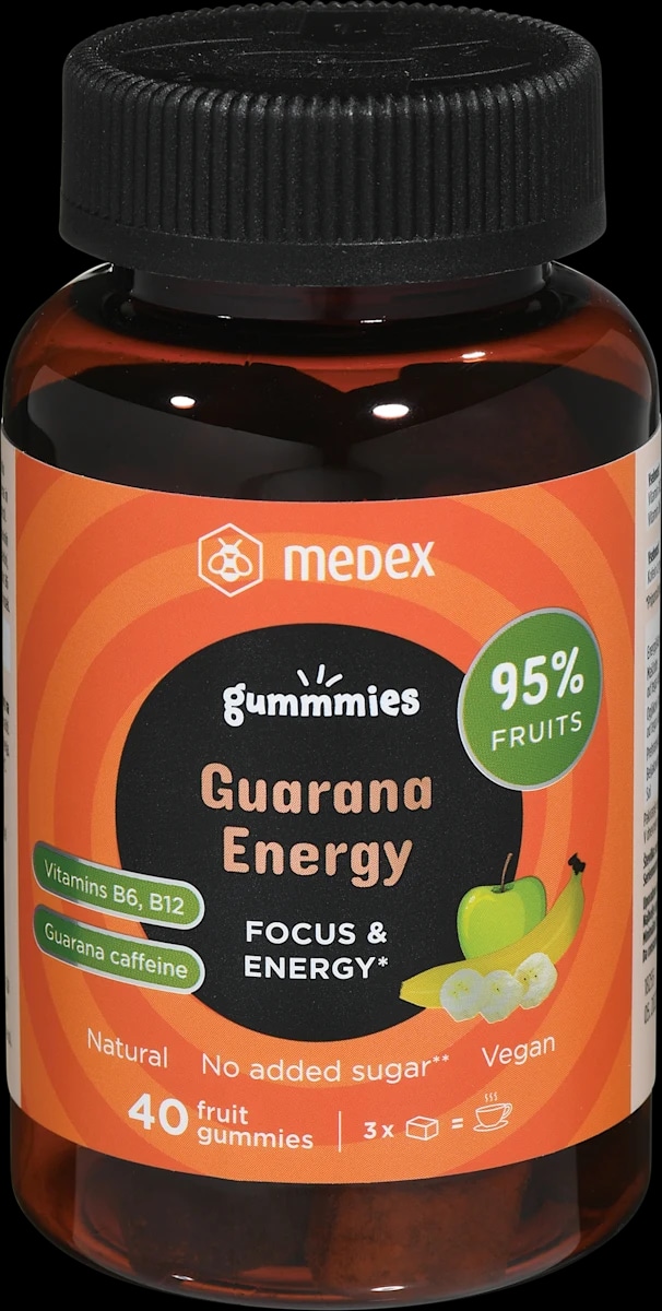 Medex Funkcionalni sadni bonboni Guarana Energy 40 kos - Akcija v trgovini Tuš