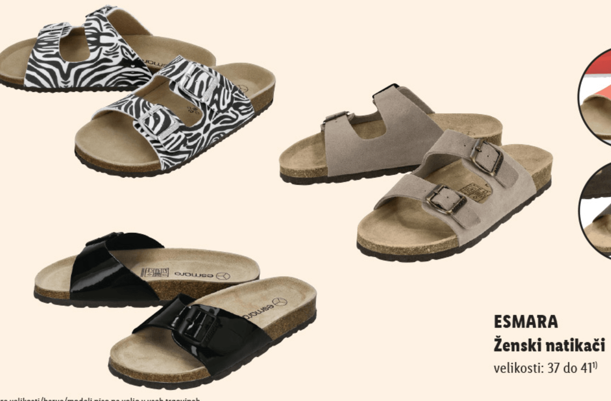 ESMARA Ženski natikači - Akcija v trgovini Lidl