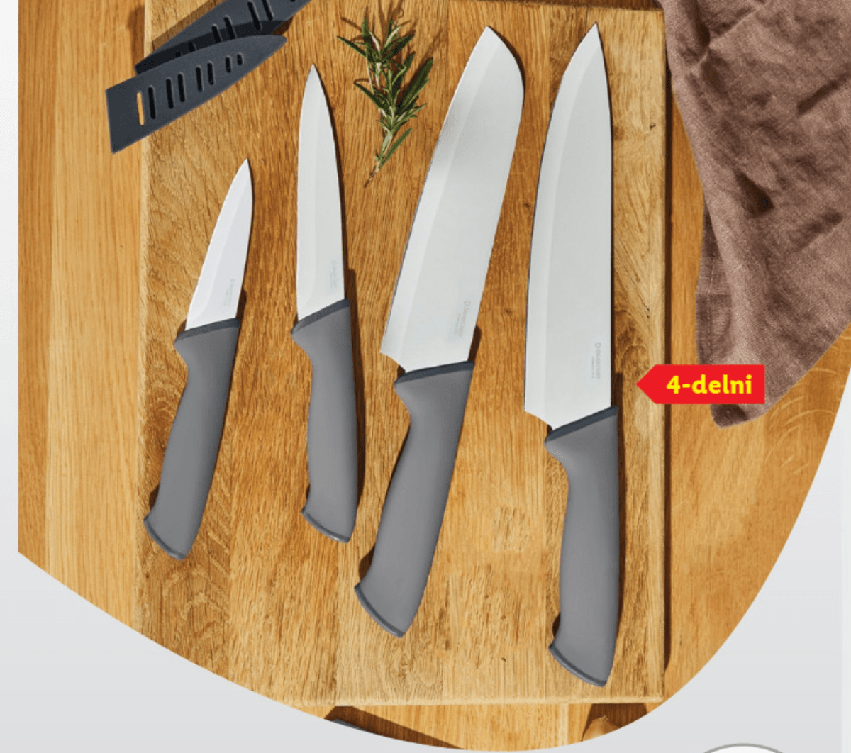 Komplet nožev iz legiranega jekla 4-delni SILVERCREST - Akcija v trgovini Lidl