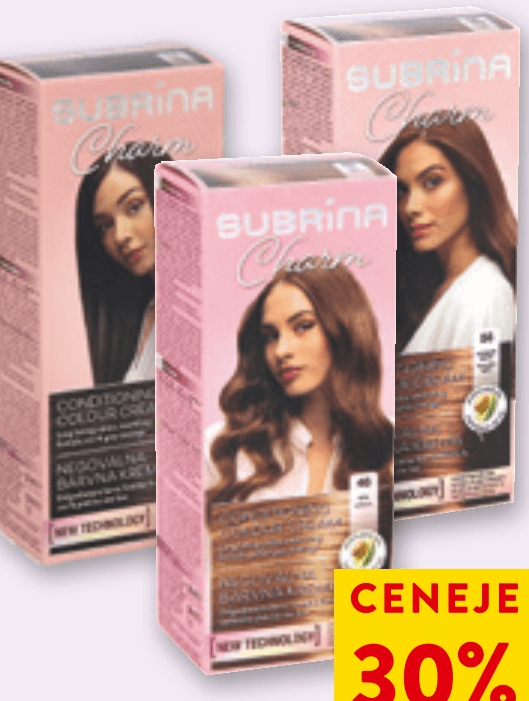 Barva za lase Subrina - Akcija v trgovini Spar